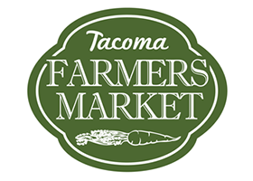 Explore the engaging emblem of Tacoma's Farmers Market, a logo that effectively encapsulates the vibrant essence of local agriculture and community spirit. This design not only represents the market visually, but also aids in driving online traffic and user engagement due to its SEO-friendly elements.